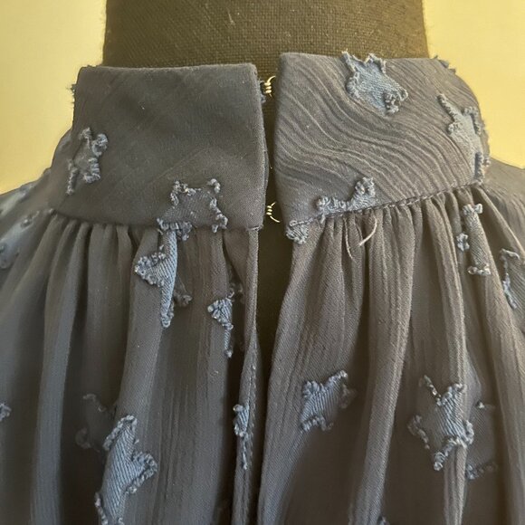 Ramy Brook Sashah Star Pattern Blouson Dress in Navy - Picture 6 of 8